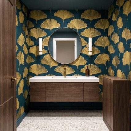 bold powder room