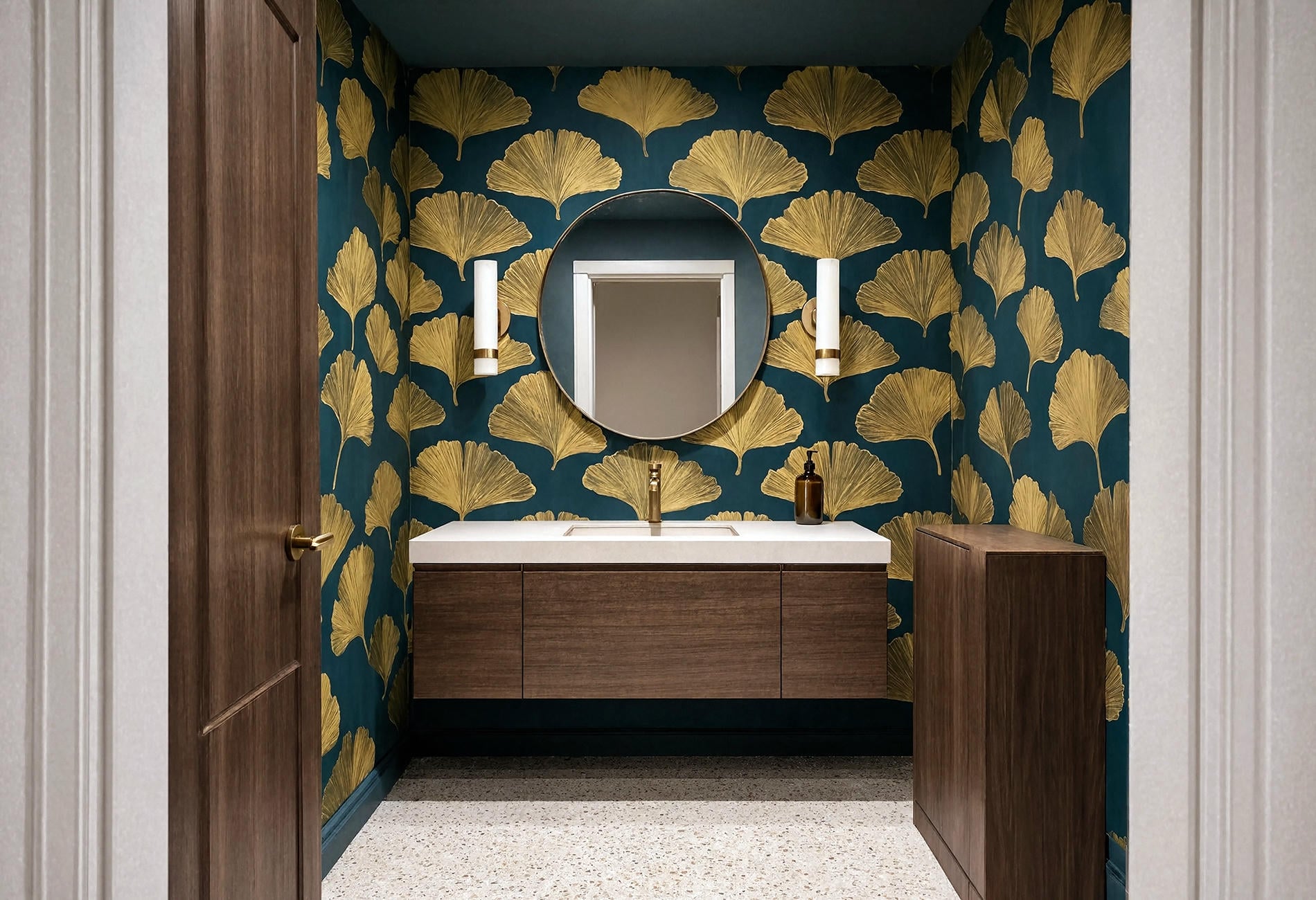 bold powder room