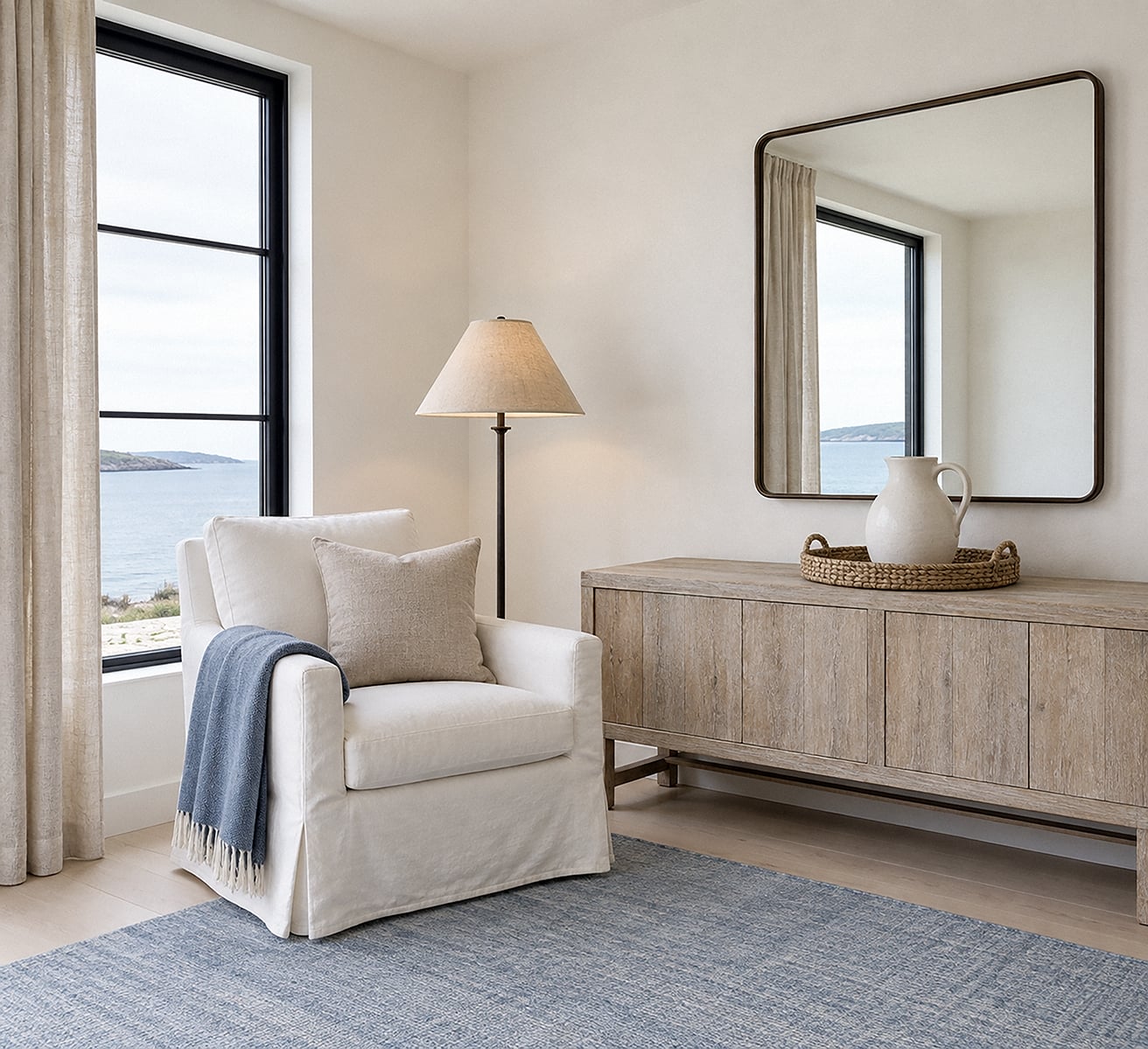 breezy coastal corner
