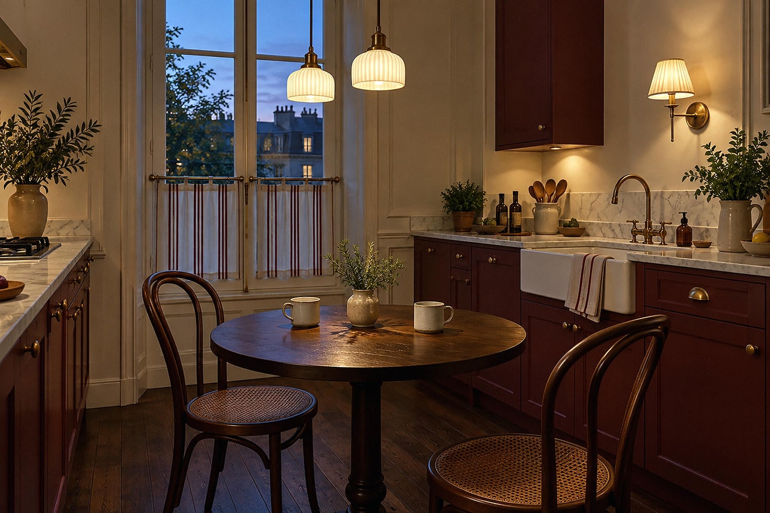 paris cafe lighting