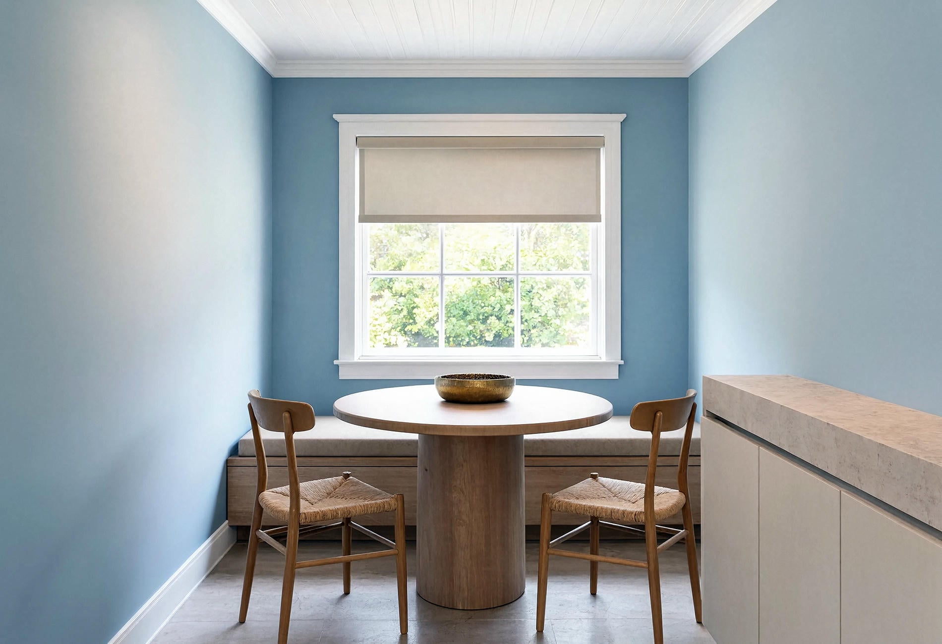 powder blue walls