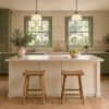 sage green cream kitchen ideas