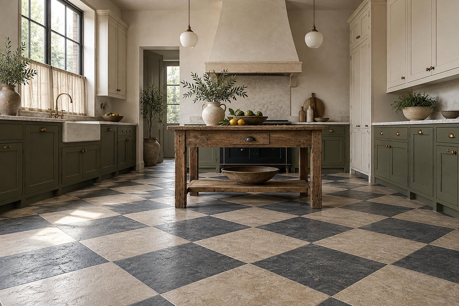soft checkerboard floor