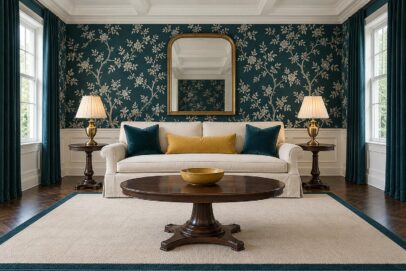 tailored floral room