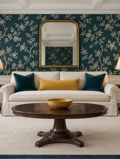 tailored floral room