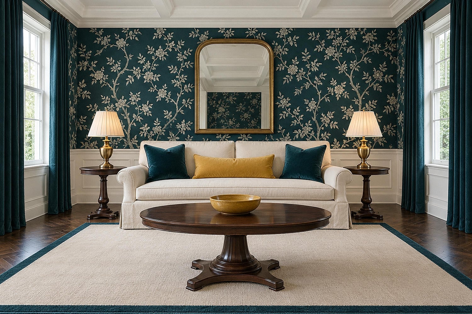 tailored floral room