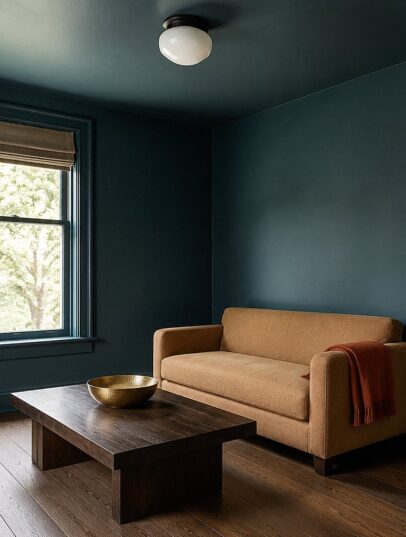 teal living room