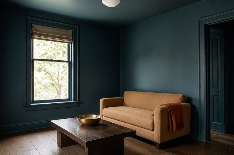 teal living room