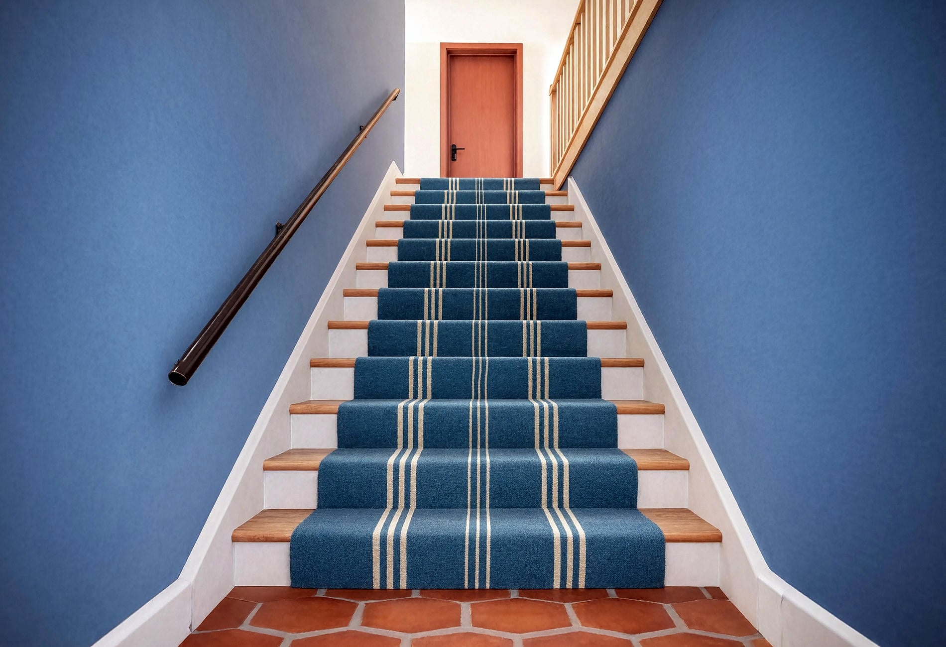 teal runner stair